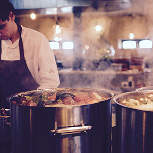 Cucina di un ristorante