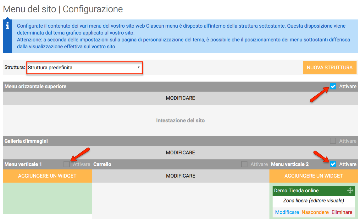 Creare una nuova struttura