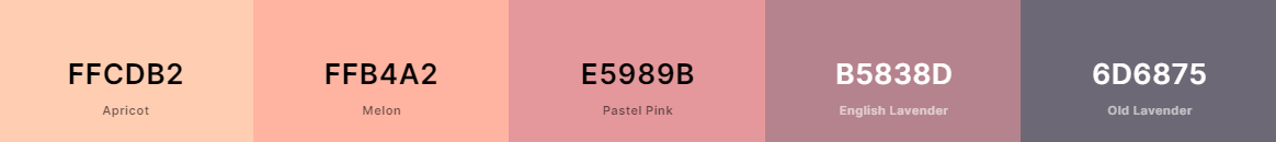 Palette Coolors Peach