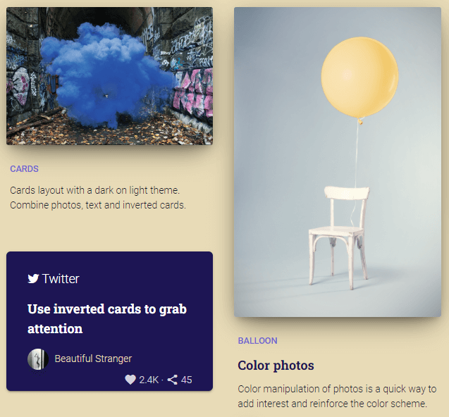 Colori di un sito web con Colormind