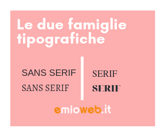 Le due famiglie tipografiche