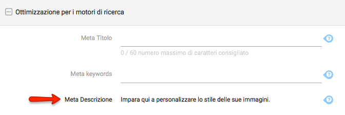 Meta descrizione